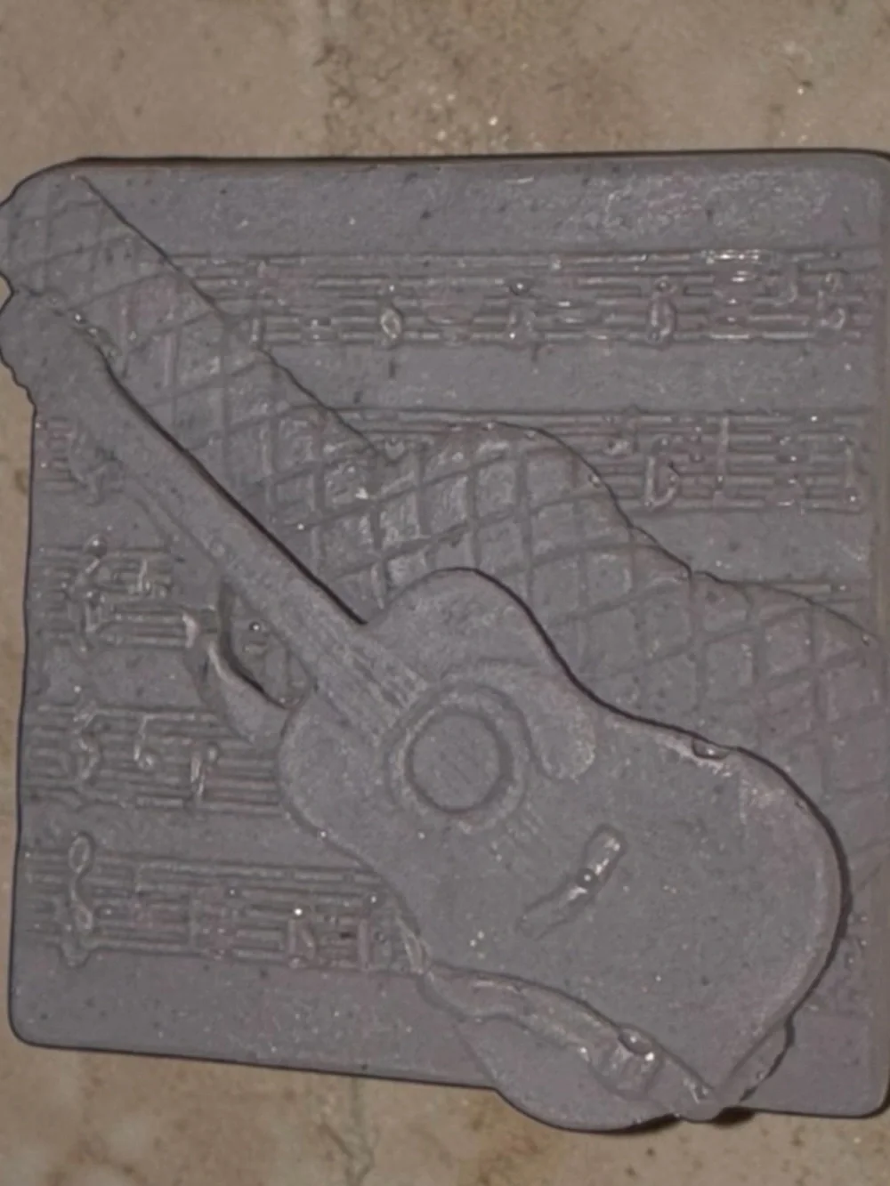 Lavender rose Soap handmade guitar 2.5x2.5in 6oz oatmeal based